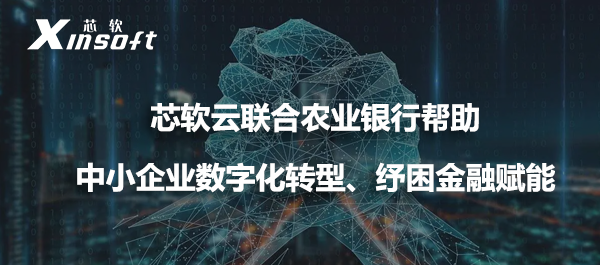 芯軟云聯合農業(yè)銀行幫助中小企業(yè)數字化轉型、紓困金融賦能