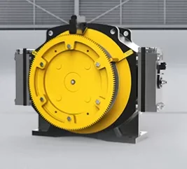 Geared elevator traction machine