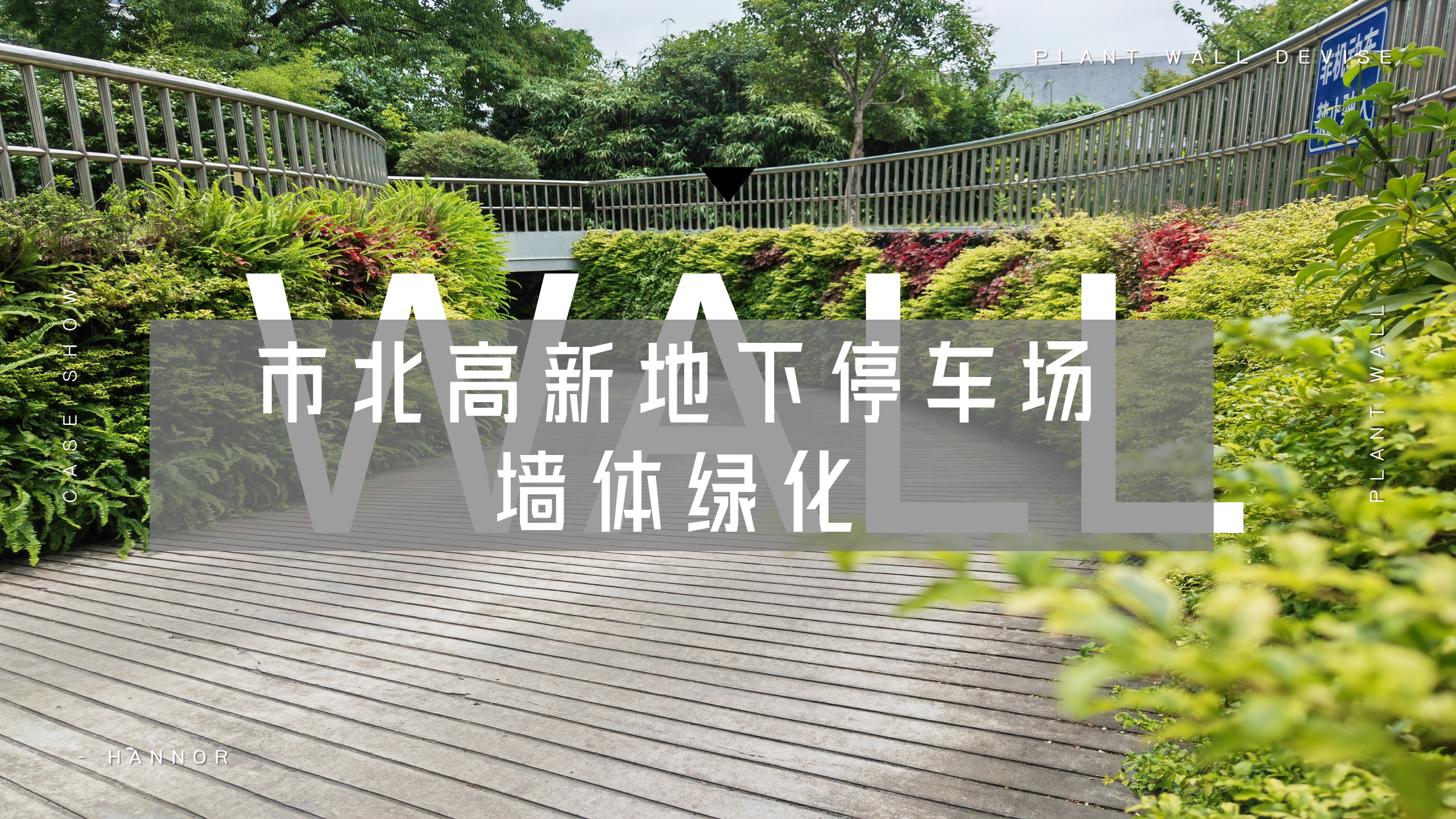 市北高新地下停车场墙体绿化