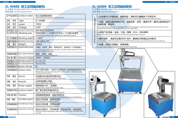 雙工位四軸點膠機