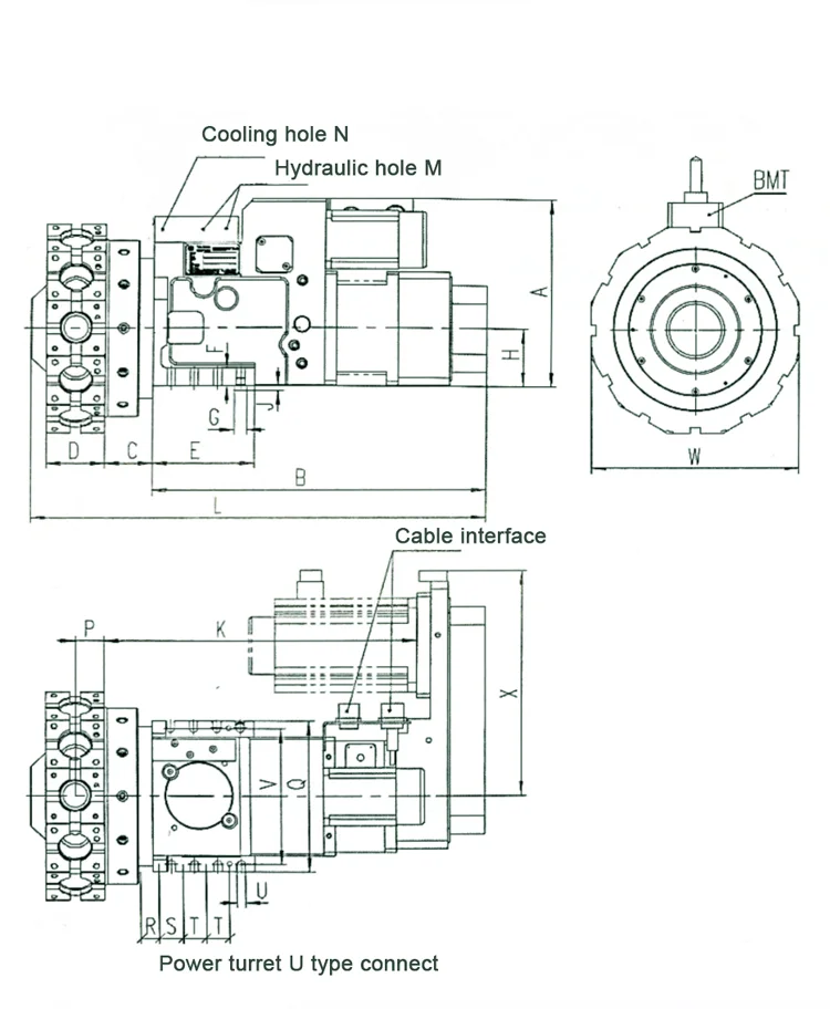 High Indexing Accuracy R Series Radial Servo Power Lathe Turret - For ...