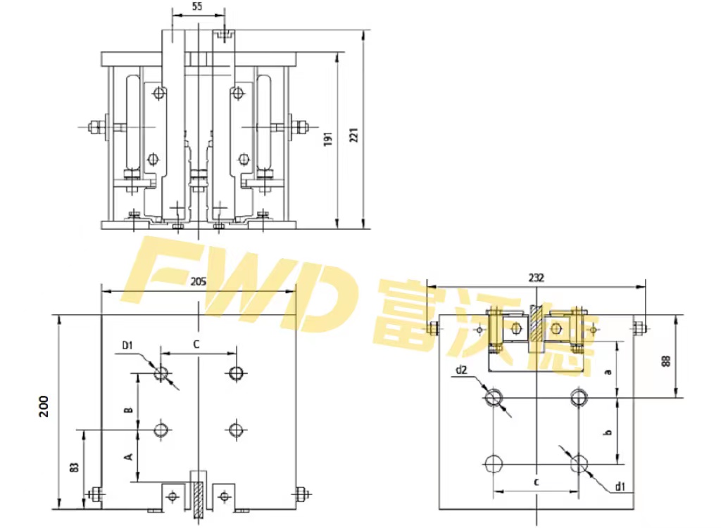 efficient single lift progressive elevator safety gear