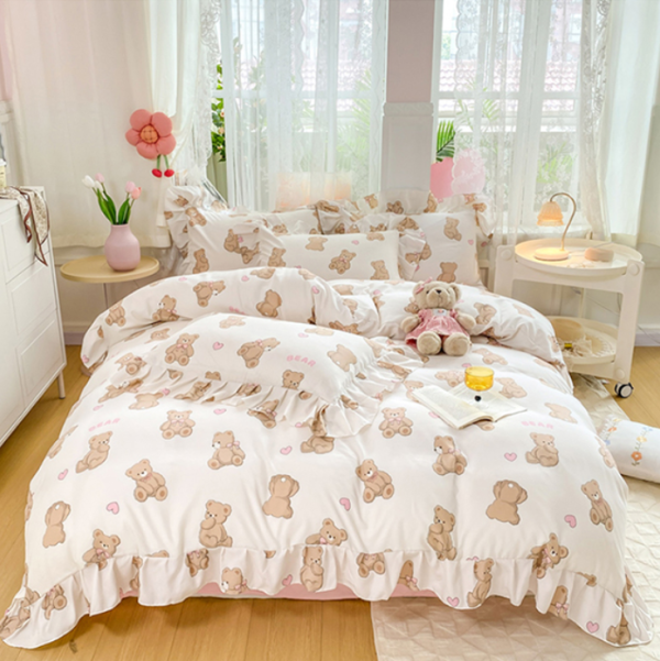 床上用品印花四件套-熊可愛