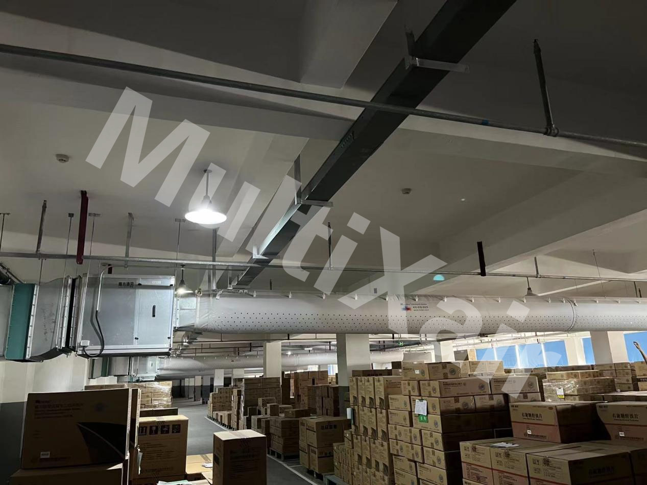 織物風(fēng)管在四川科倫藥品庫中使用