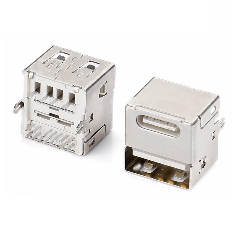 TYPE-C 母座 14Pin +USB AF 單面插 
