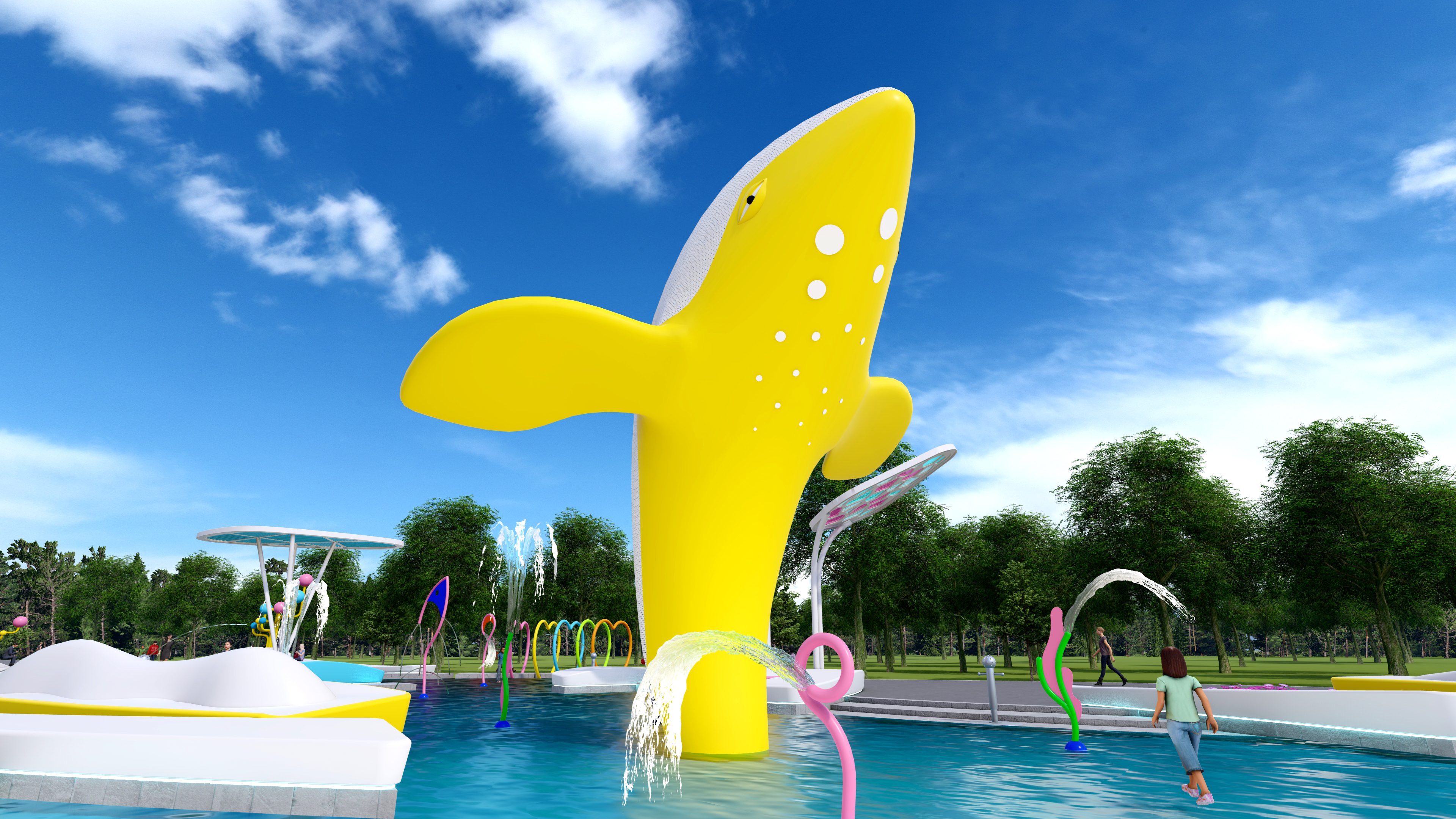 濱水廣場(chǎng)戲水區(qū)