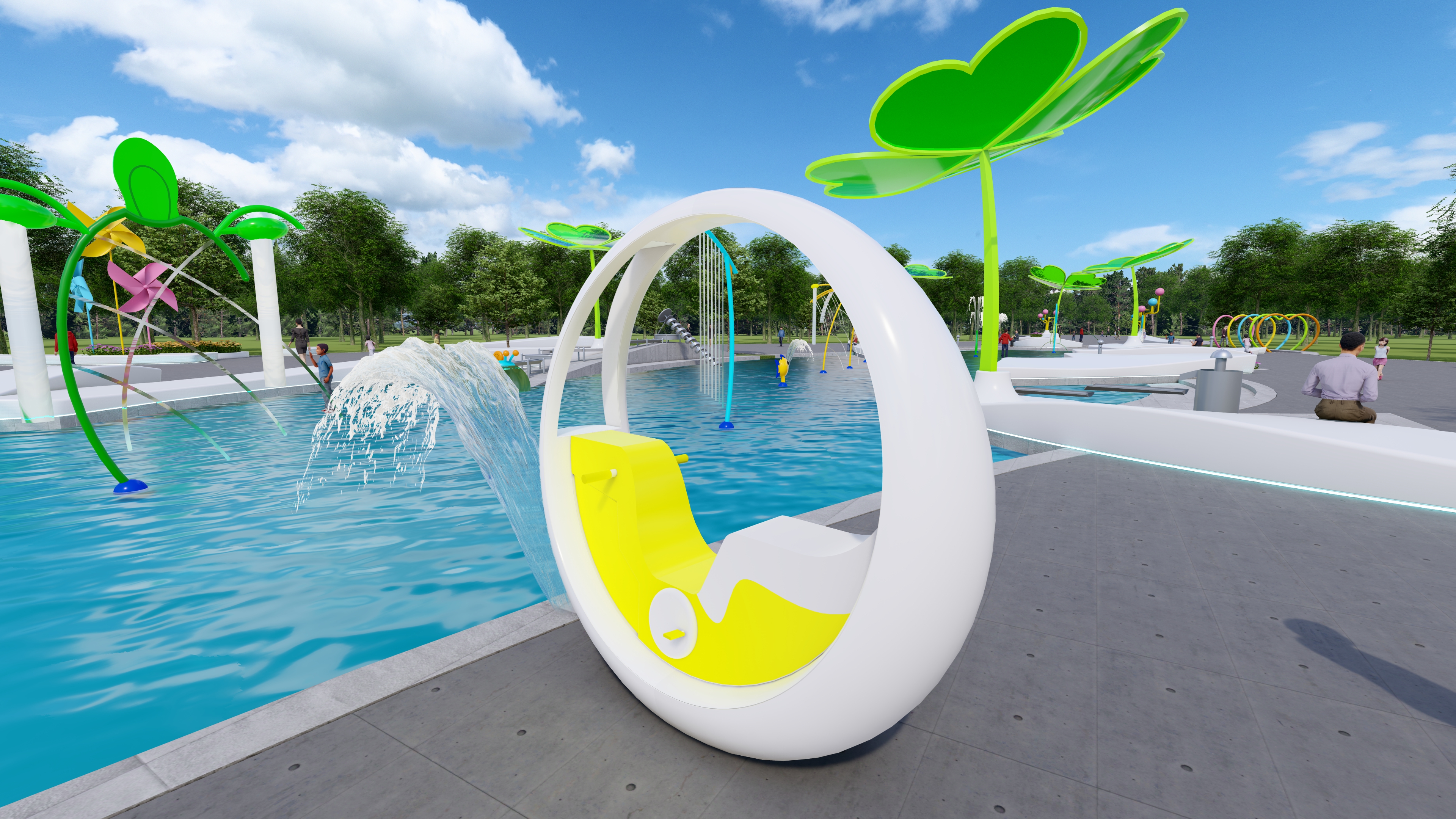 濱水廣場(chǎng)戲水區(qū)