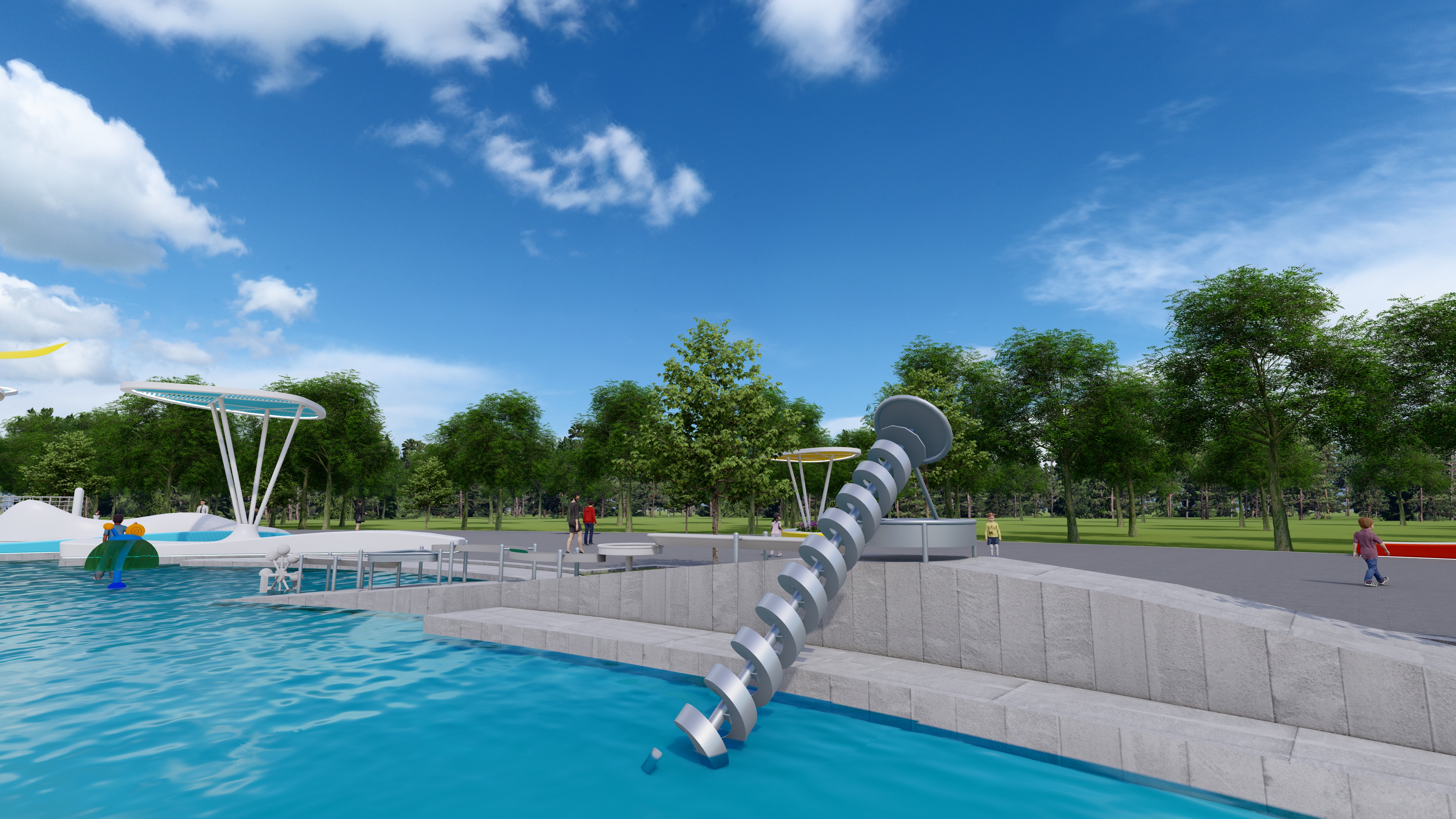 濱水廣場(chǎng)戲水區(qū)