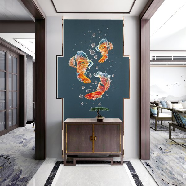 獨繡喜慶裝飾畫（12）