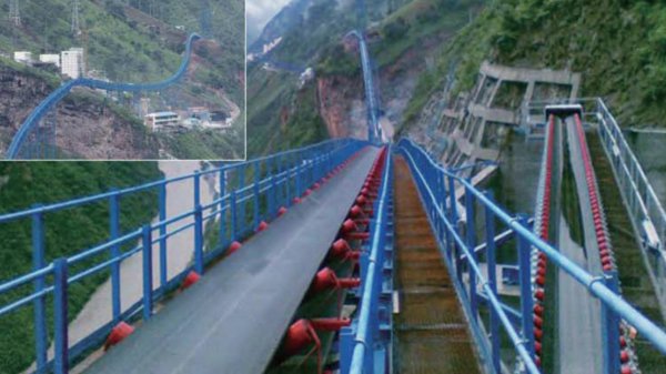 長(zhǎng)距離轉(zhuǎn)彎帶式輸送機(jī)