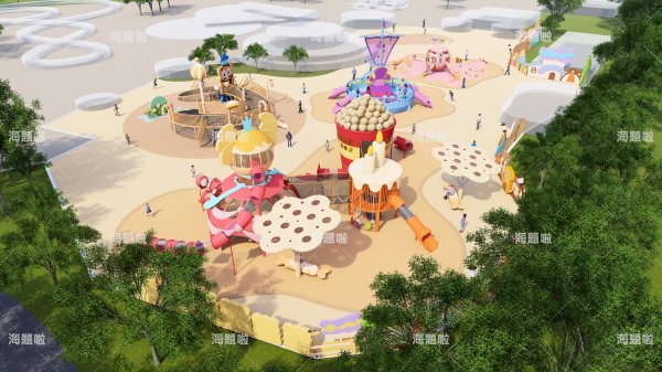 北京歡樂谷餅干小鎮無動力主題樂園