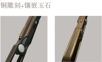 銅雕刻＋鑲嵌玉石