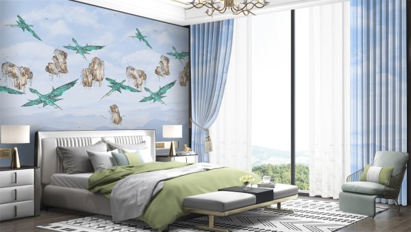 高精密獨(dú)幅提花背景墻布1-阿凡達(dá)