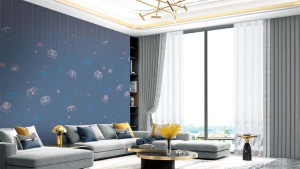 高精密獨(dú)幅提花背景墻布2-潘多拉