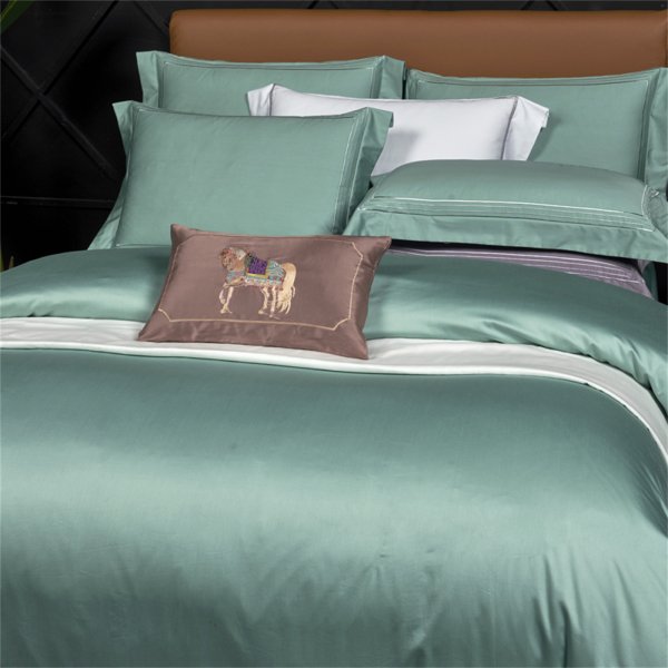 青花綠(進口100支雙股棉),床上用品四件套