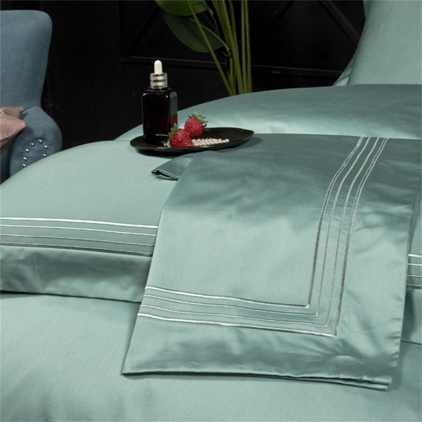 青花綠(進口100支雙股棉),床上用品四件套