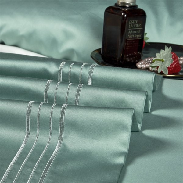 青花綠(進口100支雙股棉),床上用品四件套