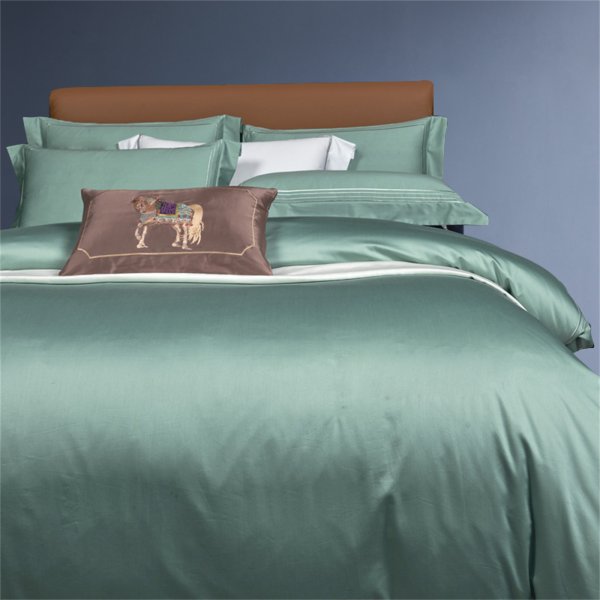 青花綠(進口100支雙股棉),床上用品四件套