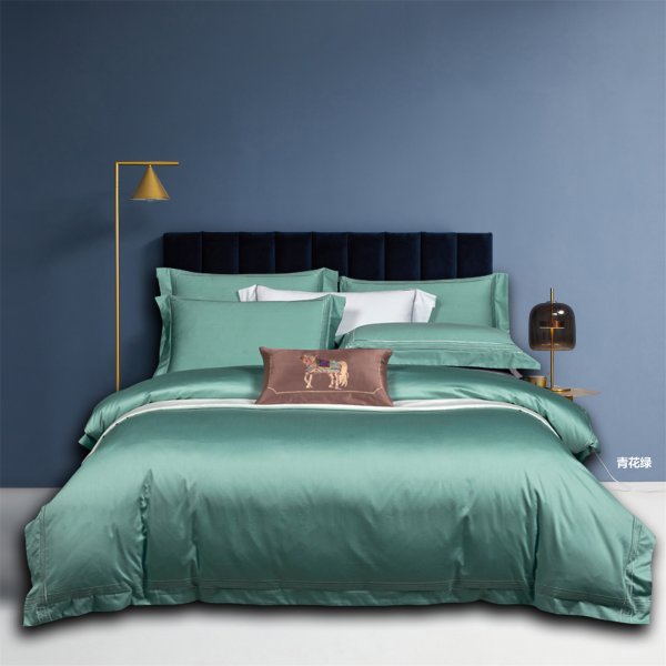青花綠(進(jìn)口100支雙股棉),床上用品四件套