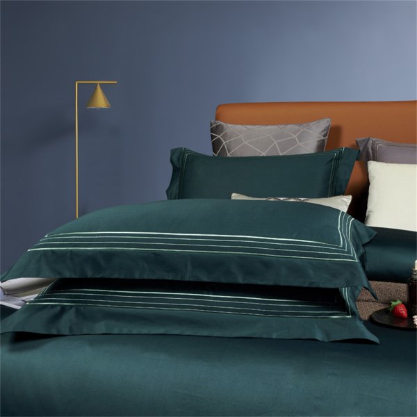 松花綠(進(jìn)口100支雙股棉),床上用品四件套