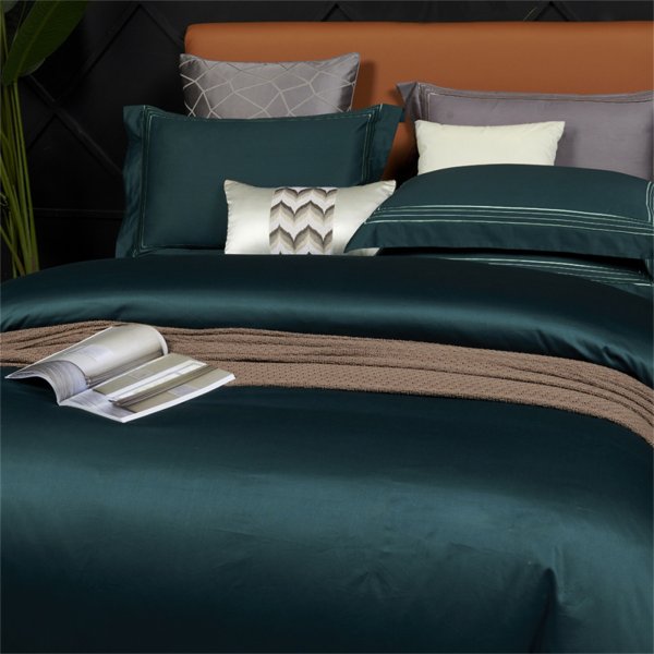 松花綠(進口100支雙股棉),床上用品四件套