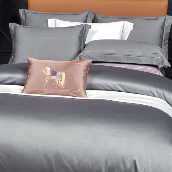 藍(lán)灰(進(jìn)口100支雙股棉),床上用品四件套