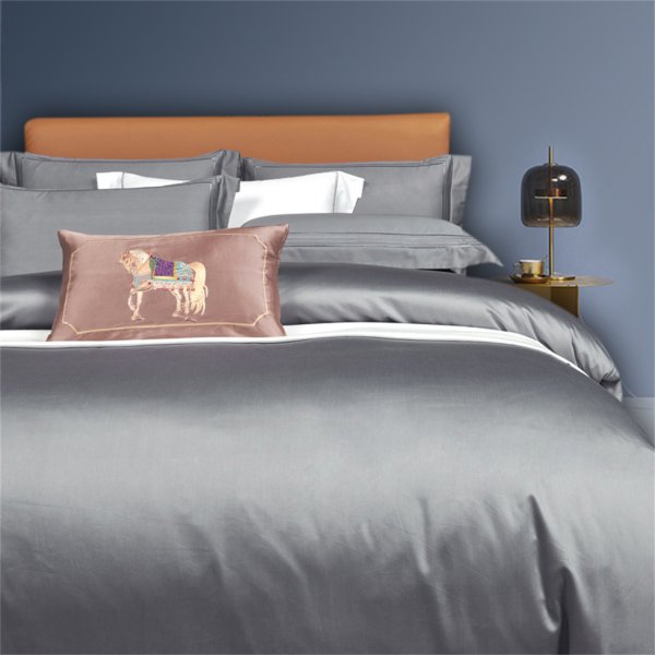 藍(lán)灰(進(jìn)口100支雙股棉),床上用品四件套