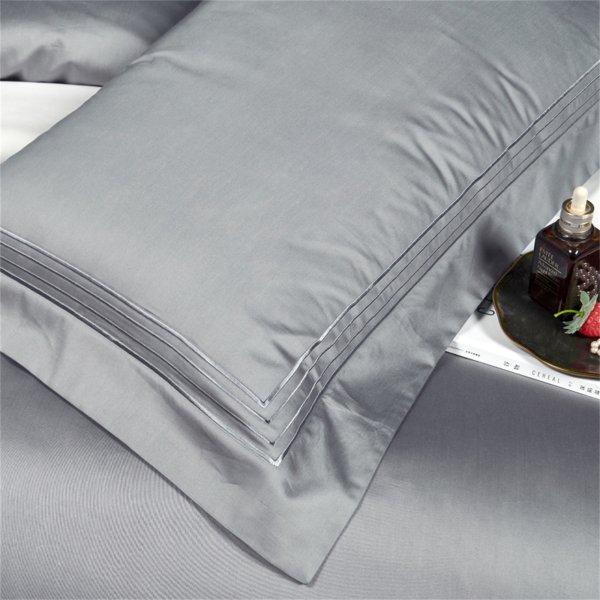 藍(lán)灰(進(jìn)口100支雙股棉),床上用品四件套