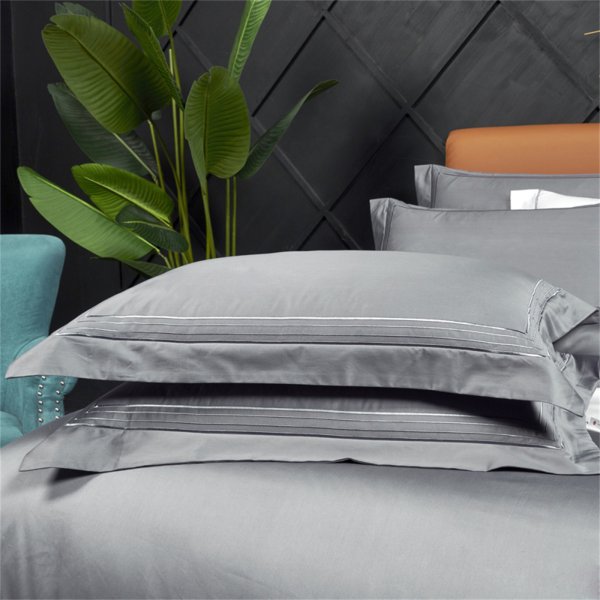 藍(lán)灰(進(jìn)口100支雙股棉),床上用品四件套