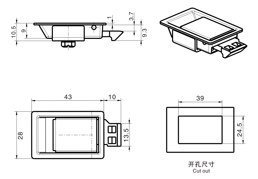 MS858-3B不锈钢锁