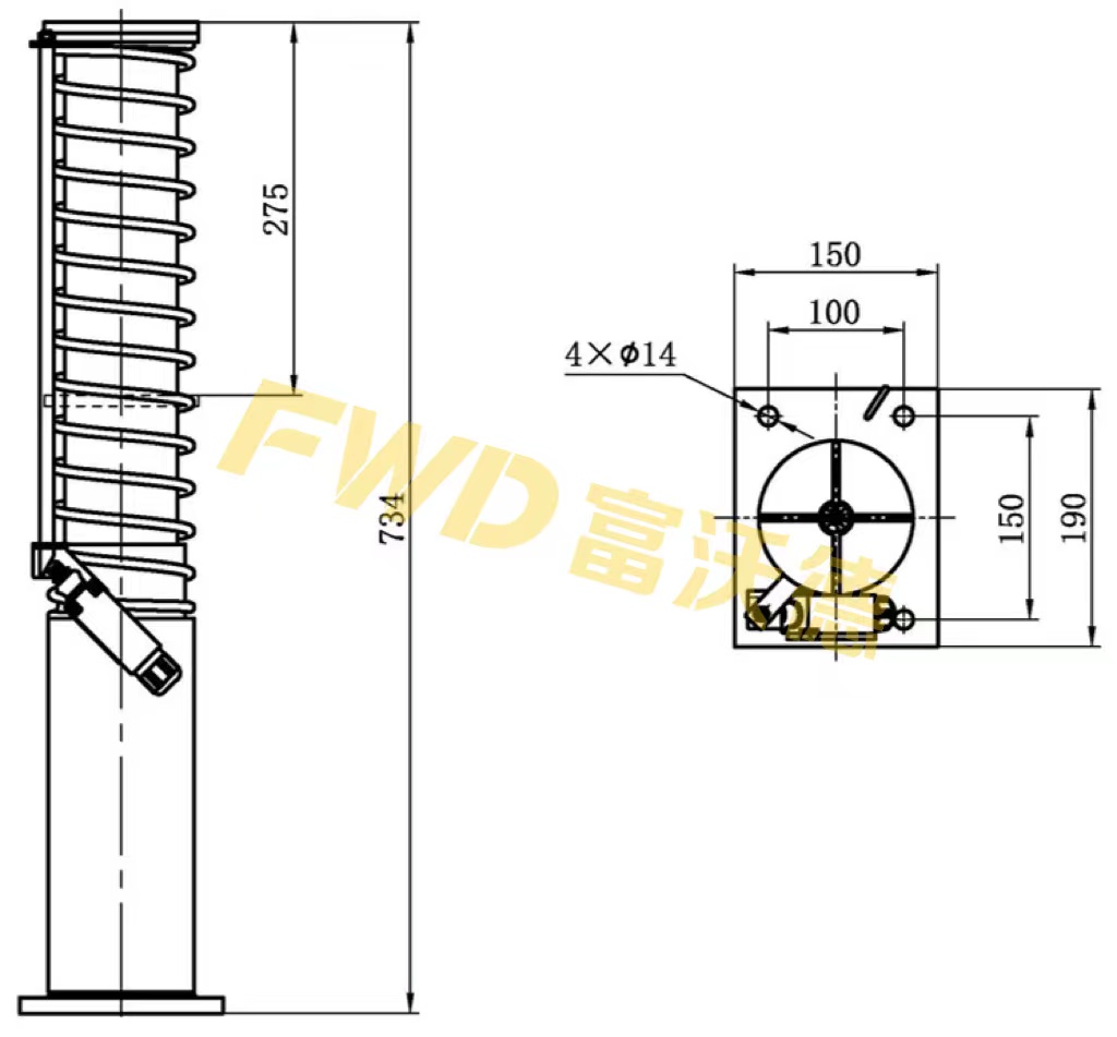 elevator parts oil buffer