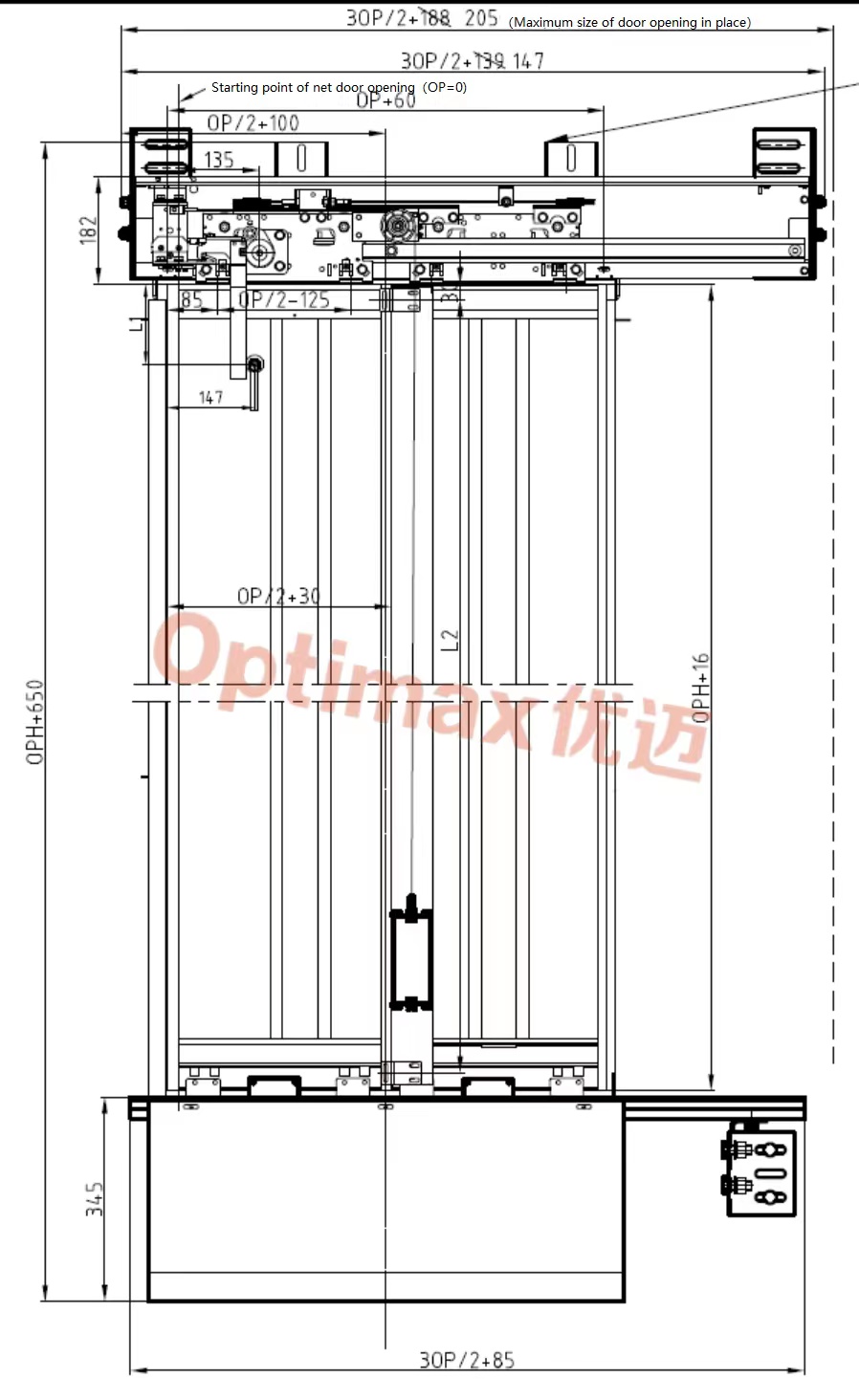 synchronous side opening landing door system