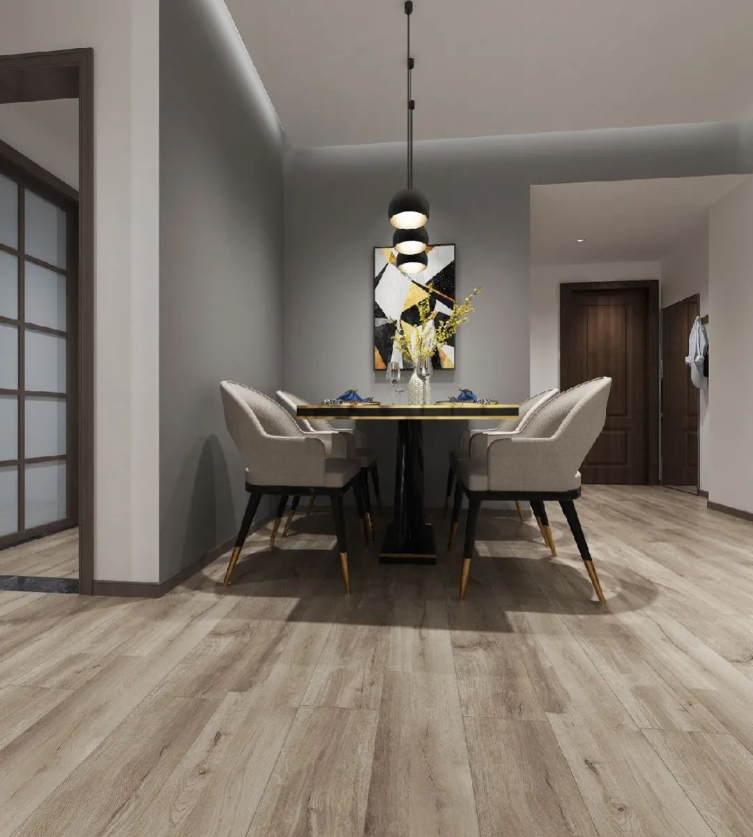 梵集地板:門(mén)是深色的木地板選擇