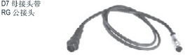 Temposonics 配件 D7母接頭帶RG公接頭 型號：253315-1 型號：253315-2