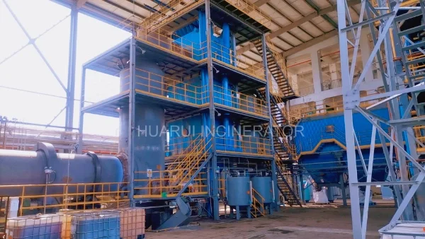 What is an industrial hazardous waste rotary kiln incinerator?
