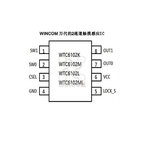 WTC6102K---2鍵電容式觸摸IC