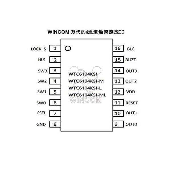 WTC6104KSI---4鍵電容式觸摸IC