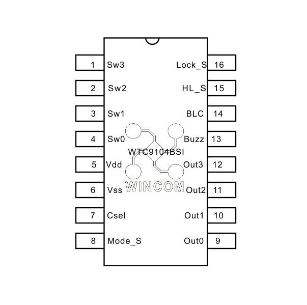 WTC9104BSI---4通道電容式觸摸IC
