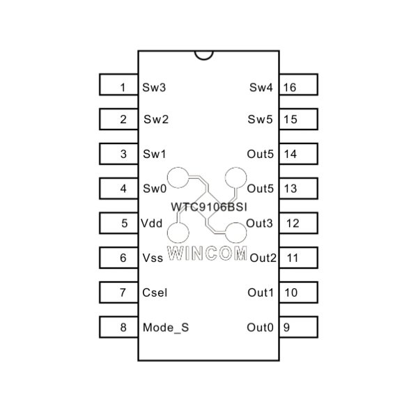 WTC9106BSI---6通道電容式觸摸IC
