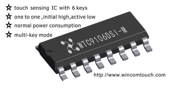 WTC9106BSI---6通道電容式觸摸IC