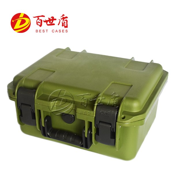 百世盾PP塑料箱M6050安全防護箱手提款（軍綠色）