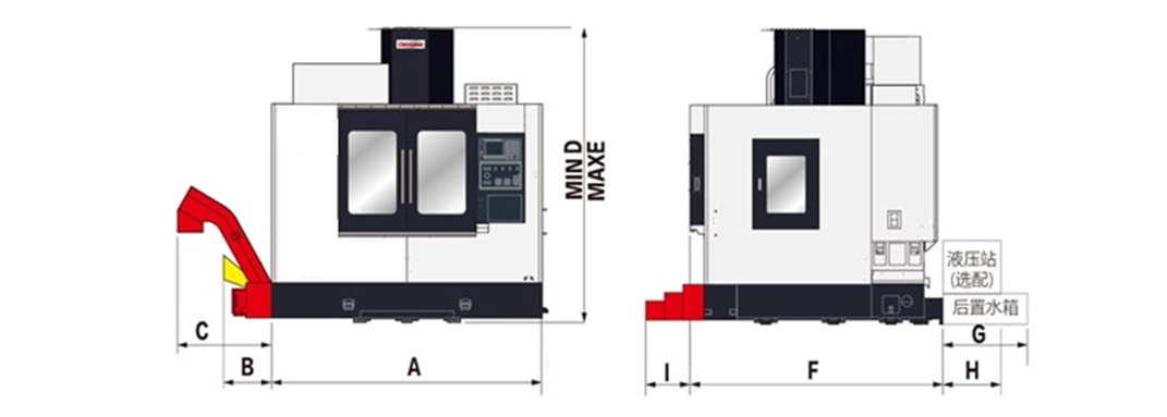 rigid roller line rail VMC 3 axis machine