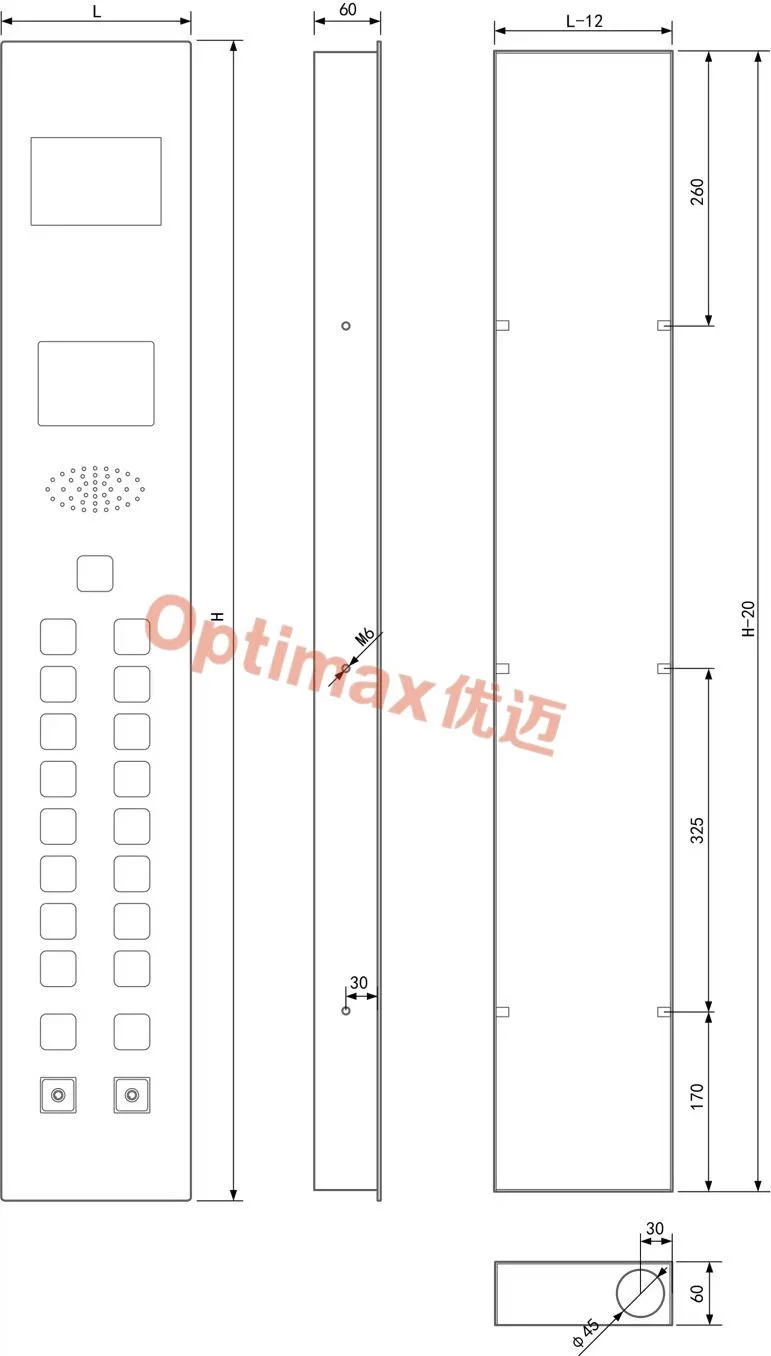 Acrylic Button Elevator Cop Spilt Control Box-Wholesaler-Exporter-Optimax