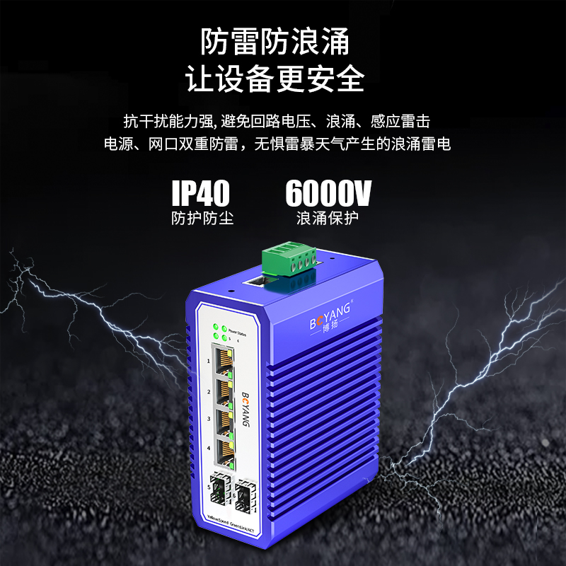 ?BY- ISMG204P 2光4電千兆工業(yè)交換機(jī)系列