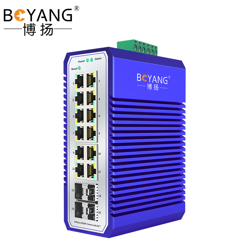 BY- ISMG412P  4光12電千兆工業(yè)交換機(jī)系列