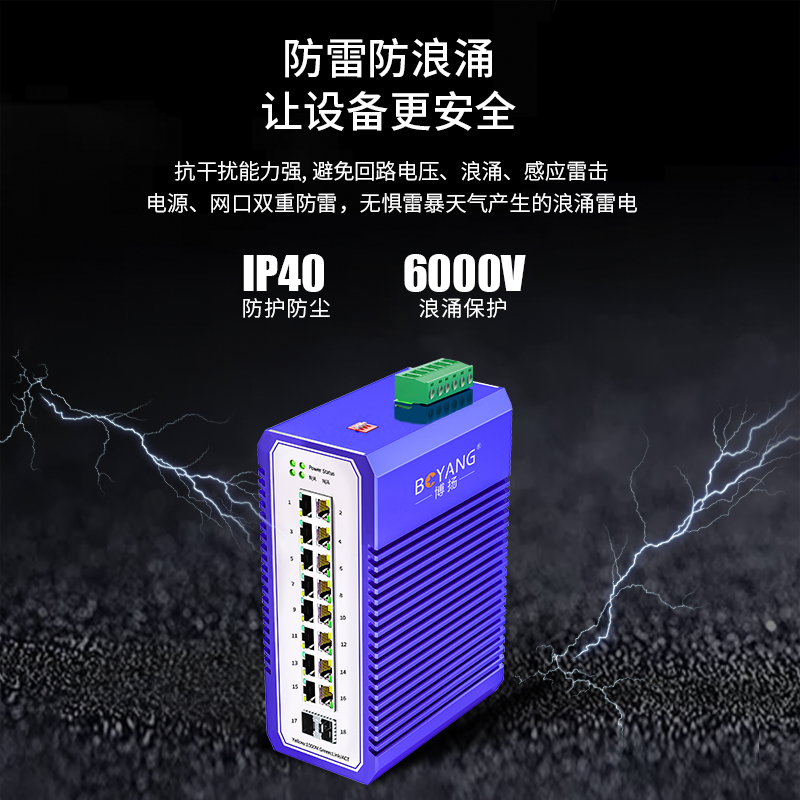 BY- ISUX216HP  2萬兆光16電千兆工業(yè)交換機系列