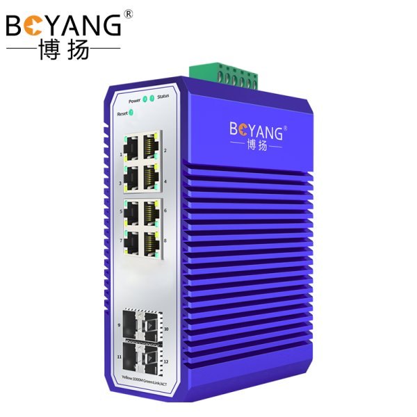 BY- ISMG608P  6光8電千兆工業(yè)交換機(jī)系列