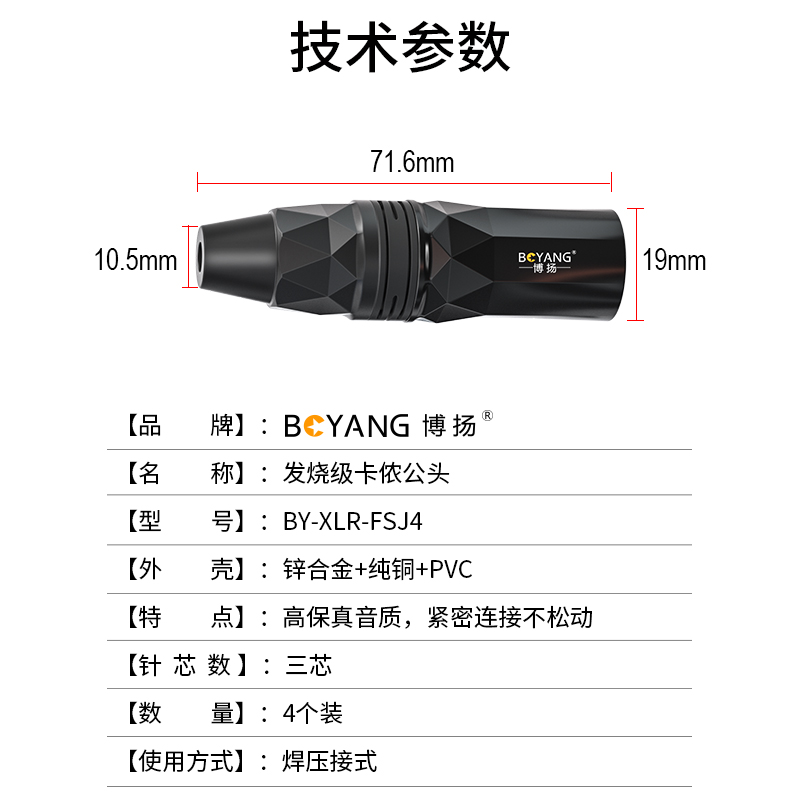 發(fā)燒級卡儂公音頻接頭