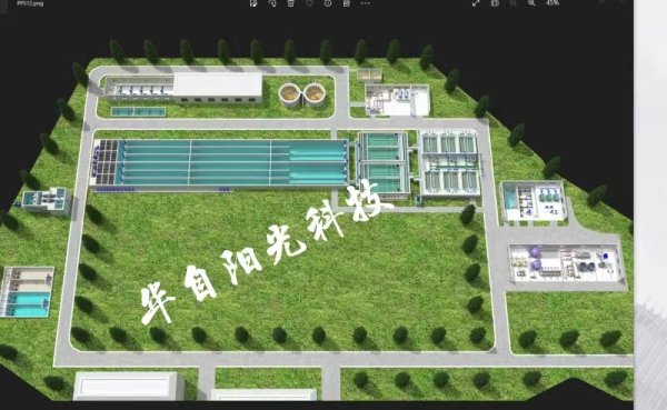 城乡供水一体化工艺设备三维效果图
