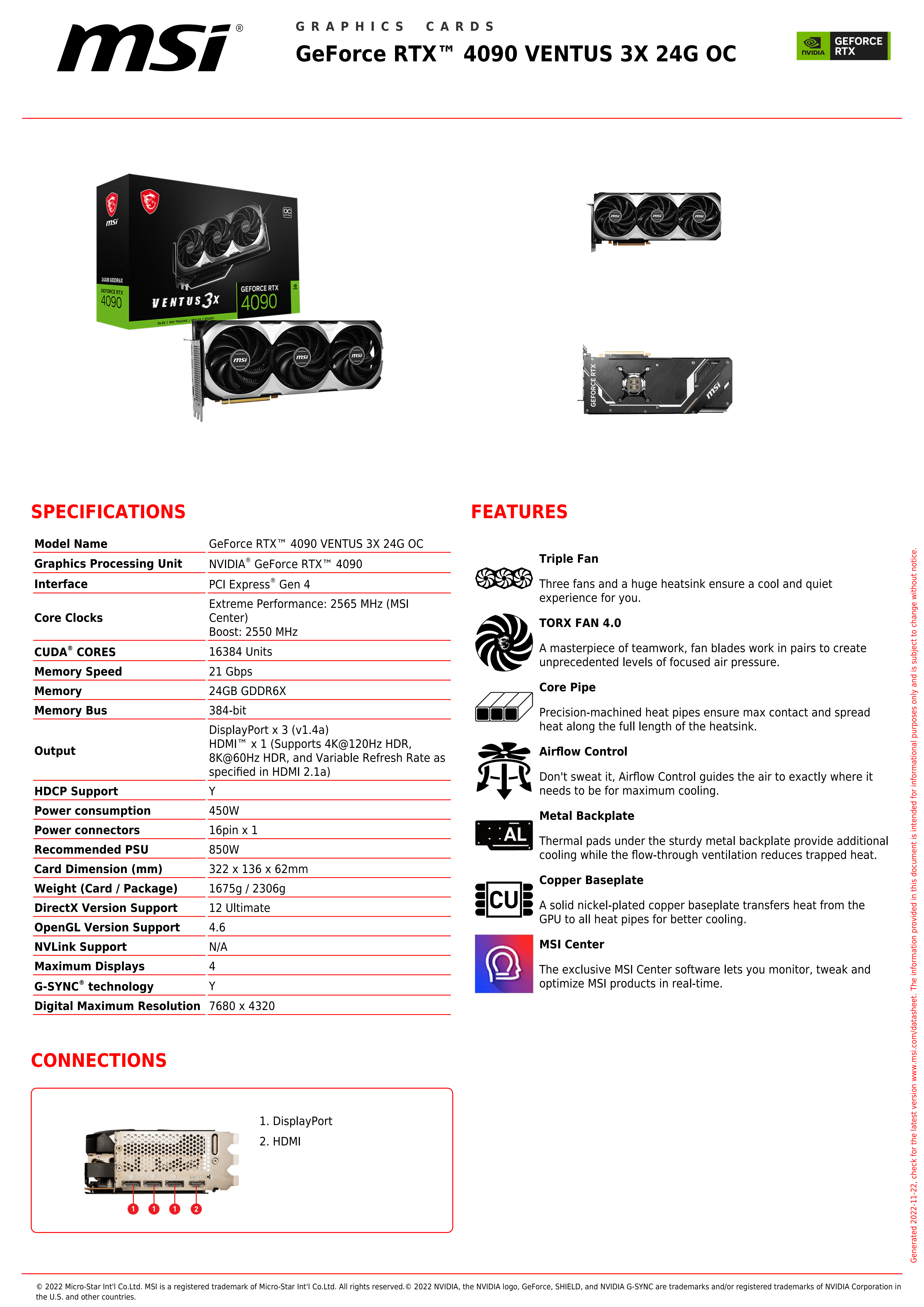 RTX 4090 VENTUS 3X 24G OC-3DSTOR Technology CO.,LTD